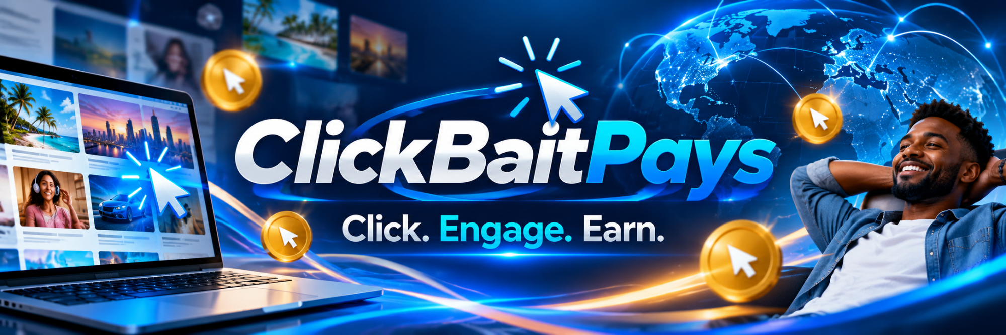 ClickBaitPays. Click. Engage. Earn.